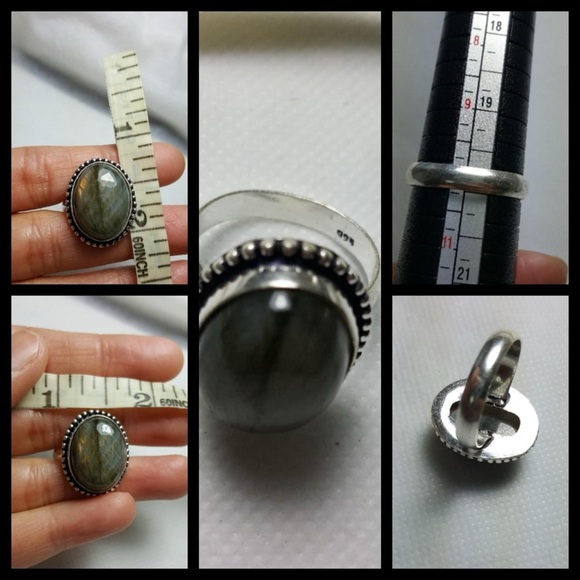 Labradorite Gemstone Ring in Silver Setting - Picture 4 of 8
